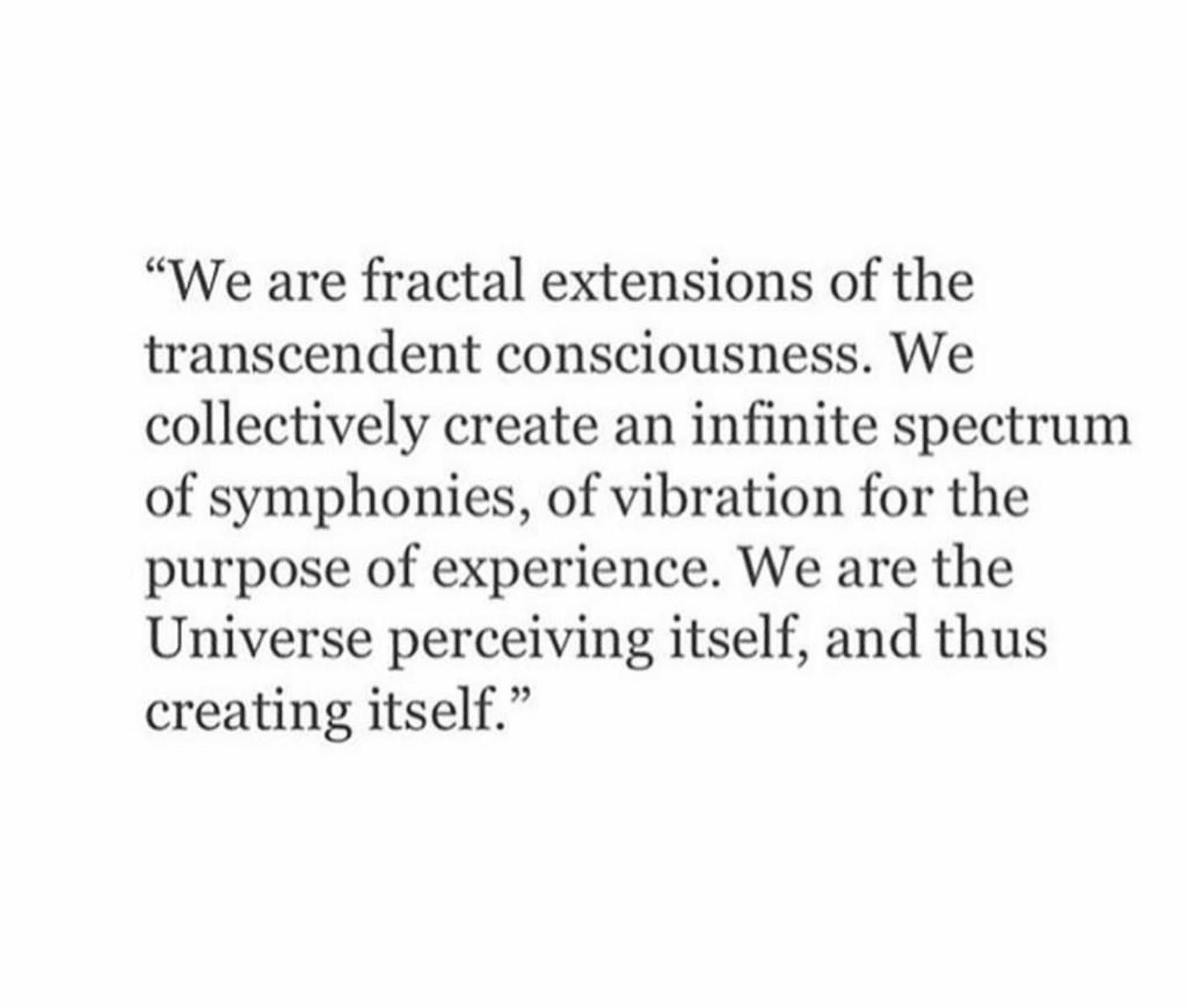 A text image about the universe